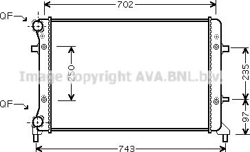 Ava Quality Cooling VN2223 - Radiators, Motora dzesēšanas sistēma www.autospares.lv