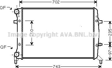 Ava Quality Cooling VN2272 - Radiators, Motora dzesēšanas sistēma www.autospares.lv