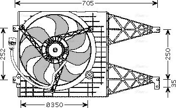 Ava Quality Cooling VN7507 - Ventilators, Motora dzesēšanas sistēma www.autospares.lv