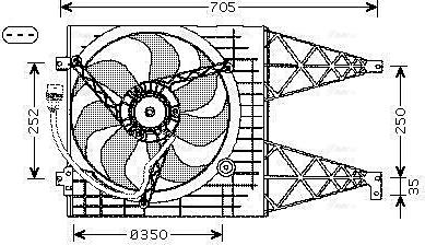 Ava Quality Cooling VN7513 - Ventilators, Motora dzesēšanas sistēma www.autospares.lv