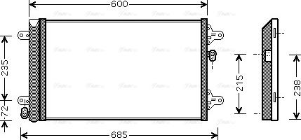 Ava Quality Cooling VNA5183D - Kondensators, Gaisa kond. sistēma www.autospares.lv