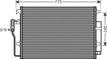 Ava Quality Cooling VNA5277D - Kondensators, Gaisa kond. sistēma www.autospares.lv