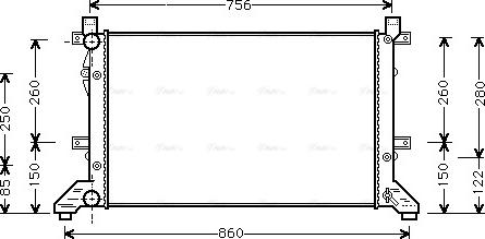 Ava Quality Cooling VNA2155 - Радиатор, охлаждение двигателя www.autospares.lv