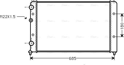 Ava Quality Cooling VNA2115 - Radiators, Motora dzesēšanas sistēma autospares.lv