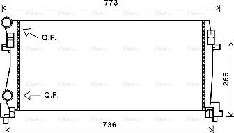 Ava Quality Cooling VNA2340 - Radiators, Motora dzesēšanas sistēma www.autospares.lv