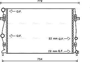 Ava Quality Cooling VNA2343 - Radiators, Motora dzesēšanas sistēma www.autospares.lv