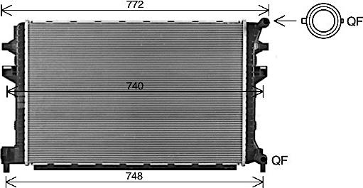 Ava Quality Cooling VNA2383 - Radiators, Motora dzesēšanas sistēma www.autospares.lv