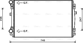 Ava Quality Cooling VNA2338 - Radiators, Motora dzesēšanas sistēma www.autospares.lv