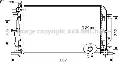 Ava Quality Cooling VNA2282 - Radiators, Motora dzesēšanas sistēma www.autospares.lv