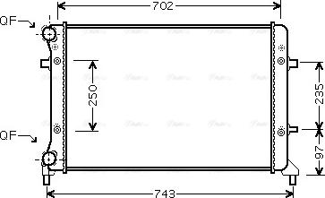 Ava Quality Cooling VNA2223 - Radiators, Motora dzesēšanas sistēma www.autospares.lv