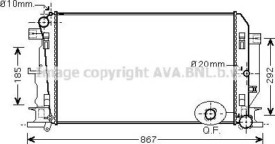 Ava Quality Cooling VNA2271 - Radiators, Motora dzesēšanas sistēma www.autospares.lv