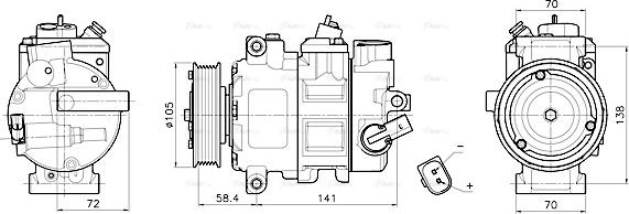 Ava Quality Cooling VNAK447 - Kompresors, Gaisa kond. sistēma autospares.lv