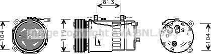 Ava Quality Cooling VNAK046 - Kompresors, Gaisa kond. sistēma www.autospares.lv