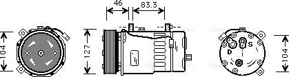 Ava Quality Cooling VNAK050 - Kompresors, Gaisa kond. sistēma autospares.lv