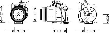 Ava Quality Cooling VNAK064 - Kompresors, Gaisa kond. sistēma autospares.lv