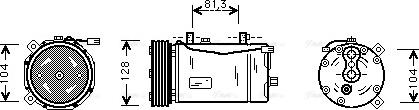 Ava Quality Cooling VNAK164 - Kompresors, Gaisa kond. sistēma www.autospares.lv