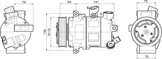 Ava Quality Cooling VNAK341 - Kompresors, Gaisa kond. sistēma autospares.lv