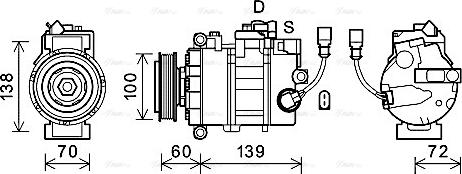 Ava Quality Cooling VNAK382 - Kompresors, Gaisa kond. sistēma www.autospares.lv