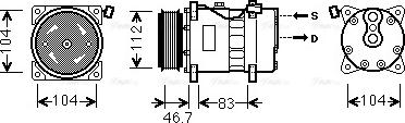 Ava Quality Cooling VNAK288 - Kompresors, Gaisa kond. sistēma www.autospares.lv