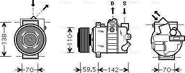 Ava Quality Cooling VNAK220 - Kompresors, Gaisa kond. sistēma autospares.lv