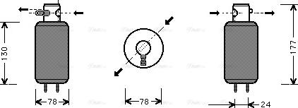 Ava Quality Cooling VND165 - Dryer, air conditioning www.autospares.lv