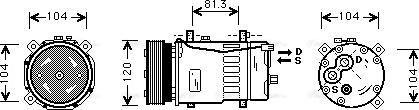 Ava Quality Cooling VNK049 - Compressor, air conditioning www.autospares.lv