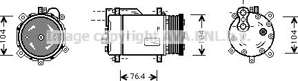 Ava Quality Cooling VNK170 - Kompresors, Gaisa kond. sistēma www.autospares.lv