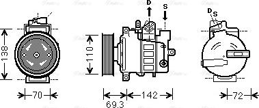 Ava Quality Cooling VNK318 - Kompresors, Gaisa kond. sistēma autospares.lv