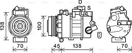 Ava Quality Cooling VNK384 - Kompresors, Gaisa kond. sistēma www.autospares.lv