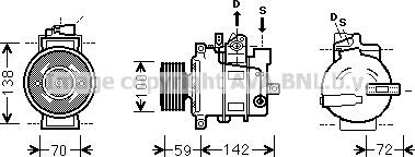 Ava Quality Cooling VNK380 - Compressor, air conditioning www.autospares.lv