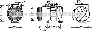 Ava Quality Cooling VNK257 - Kompresors, Gaisa kond. sistēma autospares.lv