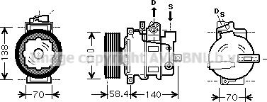 Ava Quality Cooling VNK265 - Kompresors, Gaisa kond. sistēma autospares.lv