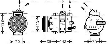 Ava Quality Cooling VNK284 - Kompresors, Gaisa kond. sistēma www.autospares.lv