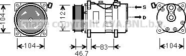 Ava Quality Cooling VNK288 - Kompresors, Gaisa kond. sistēma autospares.lv