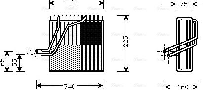 Ava Quality Cooling VNV030 - Iztvaikotājs, Gaisa kondicionēšanas sistēma www.autospares.lv