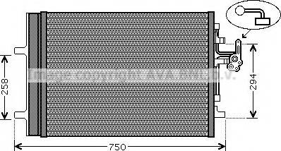 Ava Quality Cooling VO5161 - Kondensators, Gaisa kond. sistēma www.autospares.lv