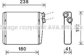 Ava Quality Cooling VO6163 - Siltummainis, Salona apsilde www.autospares.lv