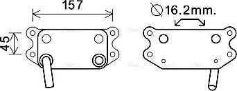 Ava Quality Cooling VO 3154 - Eļļas radiators, Motoreļļa www.autospares.lv