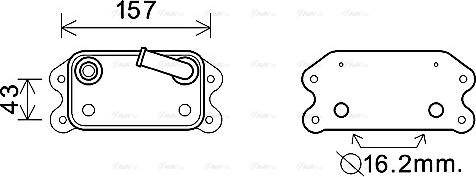 Ava Quality Cooling VO3169 - Eļļas radiators, Motoreļļa www.autospares.lv