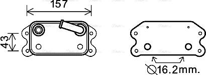 Ava Quality Cooling VO3168 - Eļļas radiators, Motoreļļa www.autospares.lv