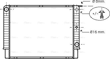 Ava Quality Cooling VO 2087 - Radiators, Motora dzesēšanas sistēma www.autospares.lv