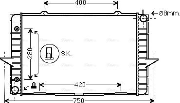 Ava Quality Cooling VO 2118 - Radiators, Motora dzesēšanas sistēma www.autospares.lv