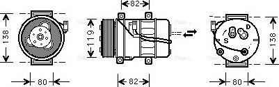 Ava Quality Cooling VOAK054 - Kompresors, Gaisa kond. sistēma autospares.lv