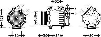 Ava Quality Cooling VOAK188 - Kompresors, Gaisa kond. sistēma www.autospares.lv