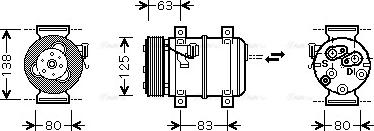 Ava Quality Cooling VO K120 - Compressor, air conditioning www.autospares.lv