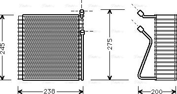 Ava Quality Cooling VO V091 - Iztvaikotājs, Gaisa kondicionēšanas sistēma www.autospares.lv