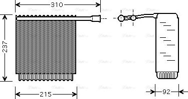 Ava Quality Cooling VO V125 - Iztvaikotājs, Gaisa kondicionēšanas sistēma www.autospares.lv