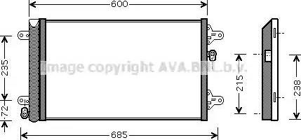 Ava Quality Cooling VW5183D - Kondensators, Gaisa kond. sistēma www.autospares.lv