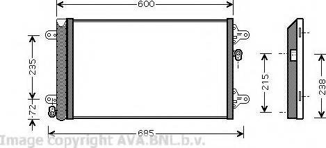 Ava Quality Cooling VW 5183 - Kondensators, Gaisa kond. sistēma www.autospares.lv