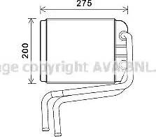 Ava Quality Cooling VW6378 - Siltummainis, Salona apsilde autospares.lv